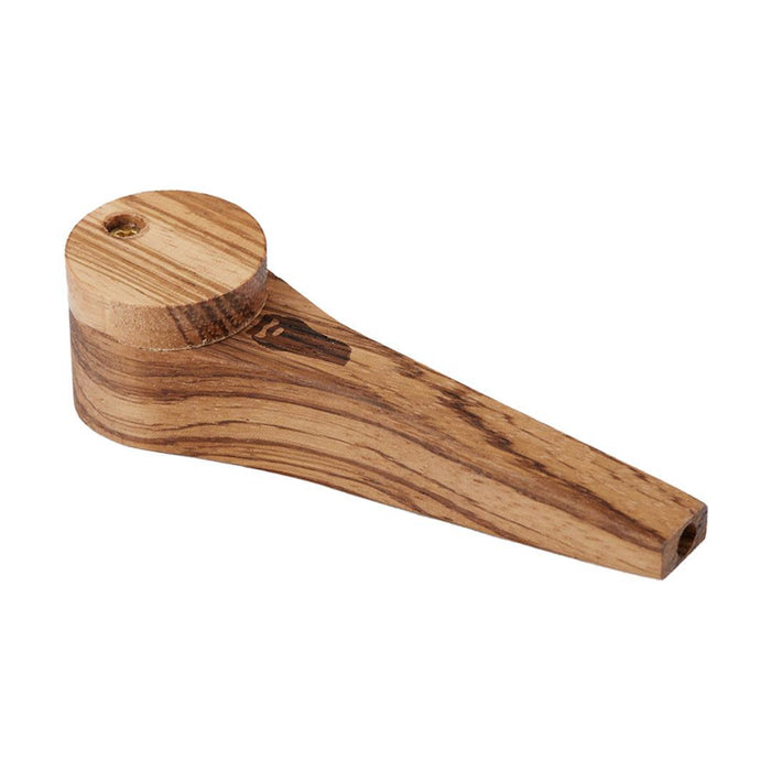 Bearded Glass - Wooden Pipe w/ Lid (Long CIrcle)