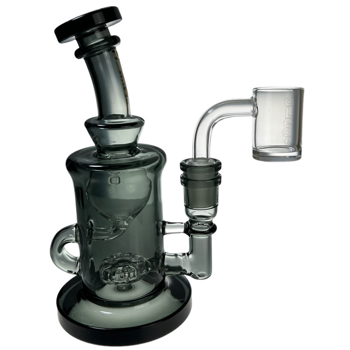 Aleaf - Color UFO Perc Recycler - Smoke