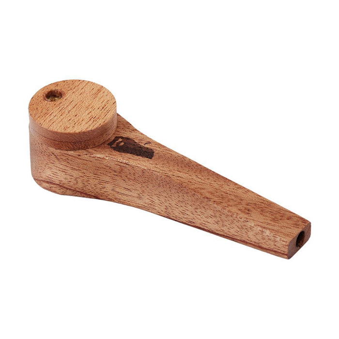 Bearded Glass - Wooden Pipe w/ Lid (Long CIrcle)