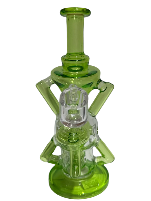 SkyGlass - Color Accented Inline Dual Uptake Recycler - Green
