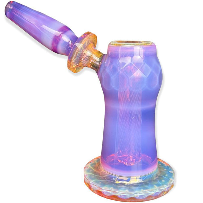 Scooby Meow Glass - Faceted Bubbler W/ Fume And Reticello Accents