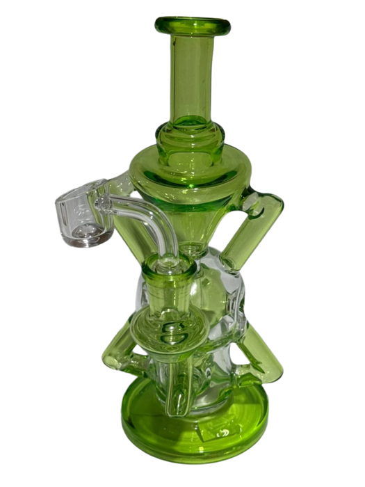 SkyGlass - Color Accented Inline Dual Uptake Recycler - Green