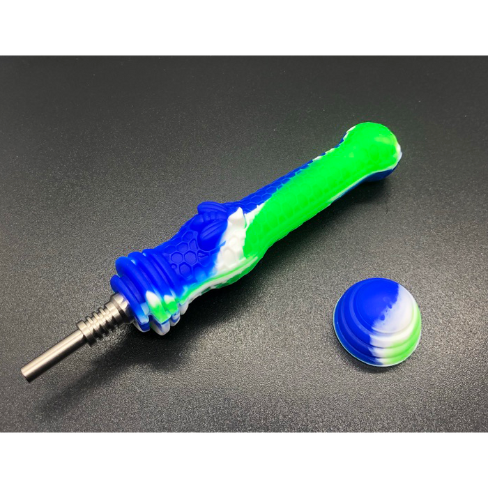 Nectar Collector - Silicone Straw with Glass/Titanium Tip