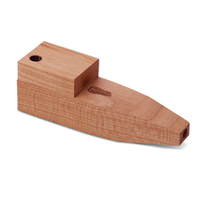 Bearded Glass - Wooden Pipe w/ Lid (Short Square)